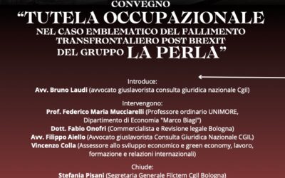 03.09.24 A Bologna il convegno “Tutela occupazionale nel caso del fallimento transfrontaliero post Brexit del Gruppo La Perla”